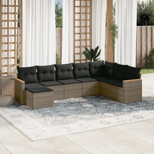Festnight Loungemöbel Set mit Stauraum Gartenlounge XXL Groß Garten Lounge Rattan Sofa Outdoor Polyrattan Gartensofa Terrasse Terrassenmöbel Gartenmöbel Ecklounge Couch Sitzgarnitur