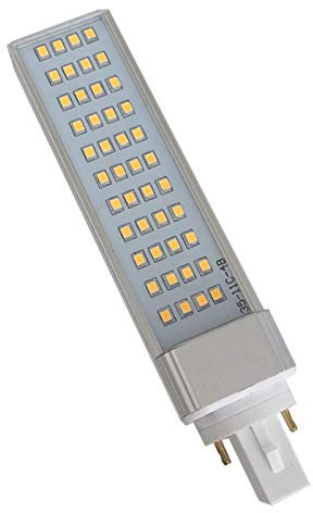 BINGNU Lampadina LED a mais G23 G24 2835 9w CE RoHS Spina LED Luce Lungo Testa 2 Ago Corto Intestazione 4 Pin per il magazzino del garage domestico(Warm white 3000K)