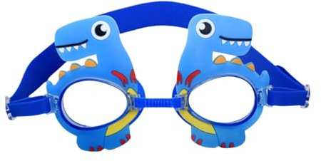LOVIVER Occhialini da Nuoto per Bambini Occhiali antiappannamento Occhiali da Nuoto Portatili Occhialini da Nuoto per Feste di Nuoto per Ragazze Sport, Dinosauro