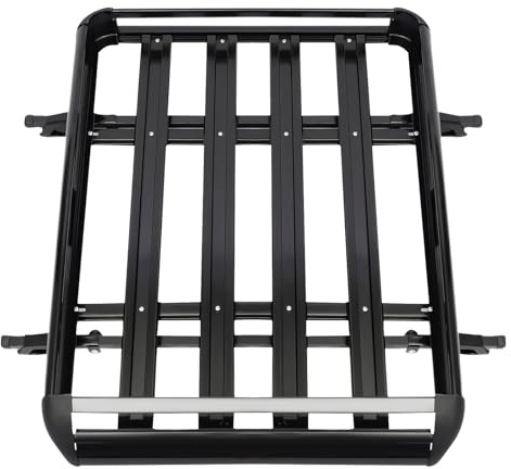 Galerie de Toit,Barre Toit Universelle 127x97CM,Charge 68 Kg,Porte-Bagages Aluminium Léger Aérodynamique Multifonctionnel pour Tous Les Types SUV-Tous Modèles