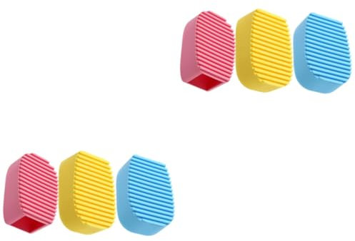 Healeved 6pièces Mini Brosse à Laver Silicone Design Pratique pour Nettoyage De Vêtements Idéale pour Taches Et Salissures Rose Bleu Jaune
