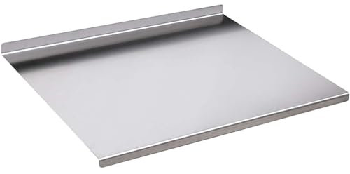 AMULONG Tabla de Corte Profesional Tabla De Cortar De Acero Inoxidable De 15 Pulgadas, Tabla Antiadherente para Galletas Y Pizza, Tabla para Hornear, Cocina Resistente y Antideslizante(40x50cm)