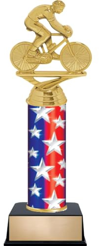 Customizable 9.75 Cycling Male Bikes Pennant Star Trophy Award, Engrave Now