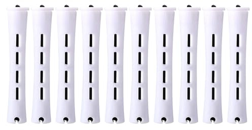 Tiges de permanente pour cheveux – 40 pièces pour cheveux naturels | 4 tailles de tiges à vagues froides pour cheveux longs, bigoudis avec élastiques, outils de coiffure pour cheveux courts