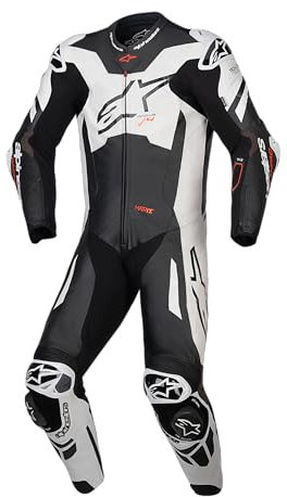 Alpinestars GP Plus V4 Sprint Tuta in pelle da moto in 1 pezzo, nero/bianco, 52