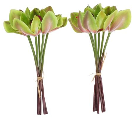 SEWACC 12stücke Kunst-orchideen Blumensträuße Grüne Faux-Pflanzen Für Hochzeitsdekoration Und Wohnaccessoires Für Tischmittelstücke Vasefüllung