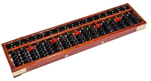 OUYUE Rechenschieber Abacus Vintage Holz Abacus 17 Digit Chinesischen Rechner Zählen Werkzeug for Pädagogisches Schule Büro Abakus Lernspielzeug