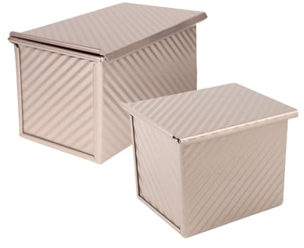 Teglie rettangolari per pagnotta con coperchio antiaderente Ondulato Pane Bakewares Stampo per torta per forno Cottura durevole pagnotta con coperchio per cuocere il pane