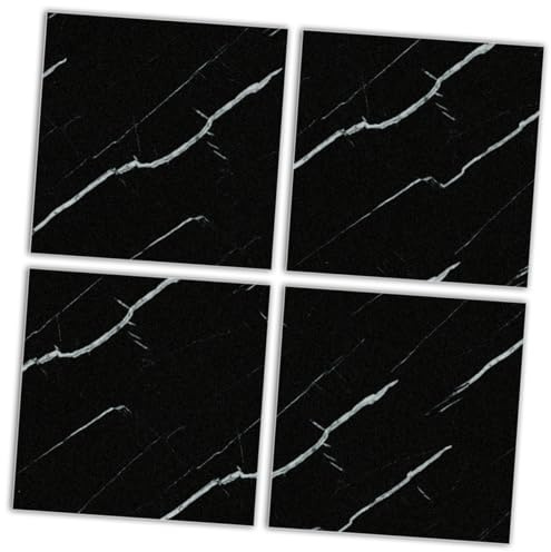 EPIGEIST 4 Piezas Pegatinas Adhesivas para Suelo Antideslizantes de Mármol Resistentes para Baño y Cocina Decoración Fácil y Duradera con Diseño Clásico