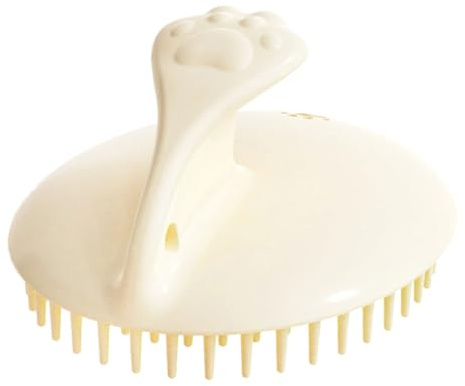 HONMEET Shampoobürste Erhöht Reibung und Glättet Frizz aus Kunststoff Kopfhautmassagegerät Beige Farbe zum Waschen und Pflegen der Kopfhaut für Haare und Kopfhaut