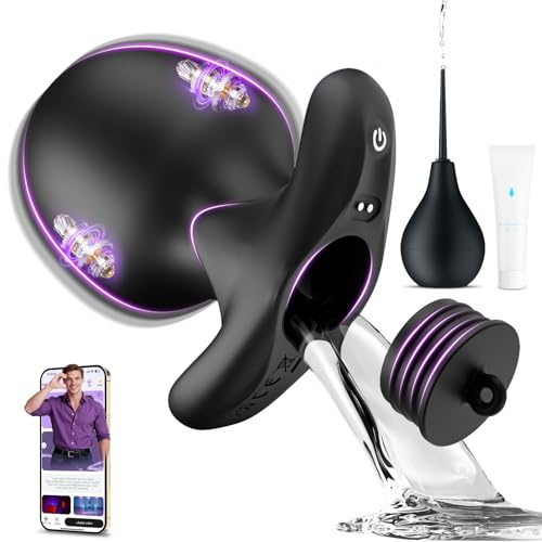 Hohler Analvibratoren für Mann mit Anti-Leck-Plug Analdusche Dilatator App 10 Vibrationmodi Anal Vibrator Analplug Anal Plug Butt Plug Sexspielzeug für Männer Paare Sex Spielzeug Analplug# für Männer