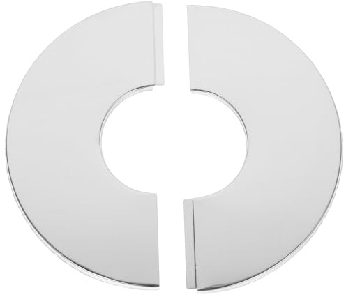 HOUDERCO Flangia di Divisione della Parete in Acciaio Inox 50Mm Tappo Copriforo Decorativo, Copertura per Tubi Idraulici Adatta a Valvole Angolari e Rubinetti