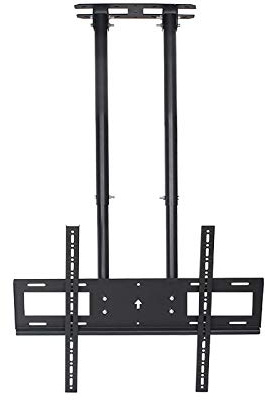 Staffa di montaggio a parete per TV a soffitto regolabile, adatta alla maggior parte dei televisori LCD da 60-120 pollici, regolazione telescopica dell'altezza 1 m-1,6 m, distanza tra i fori 900 x 600