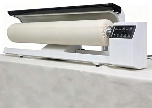 Professionell roterande ångpress, 90 cm industriellt ångstrykjärn, rullstrykjärn med stor 2-liters vattentank och fotpedal för kläder, gardiner, lakan och dukar