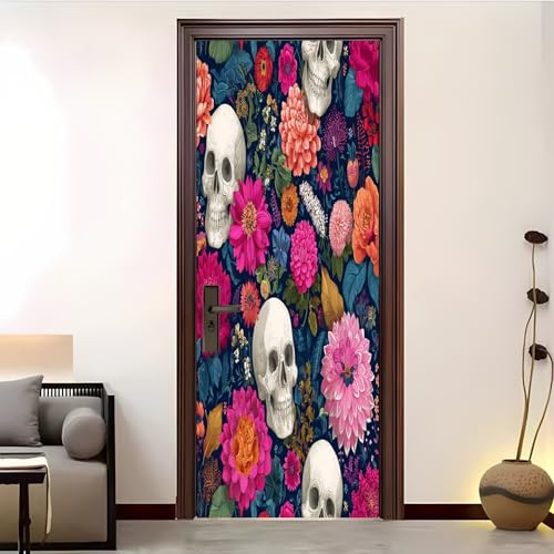 Dörrposter/dörrfolie 90 x 200 cm färgglad självhäftande dörrdekal