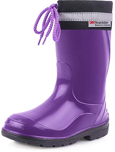 Ladeheid Kinder Gummistiefel mit Stulpe Regenstiefel für Jungen und Mädchen LA-972