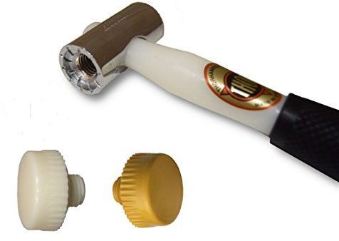 Thor 712 Nylon Faced Window Glazing Hammer/Mallet - with Hard White & Extra Hard Yellow Head