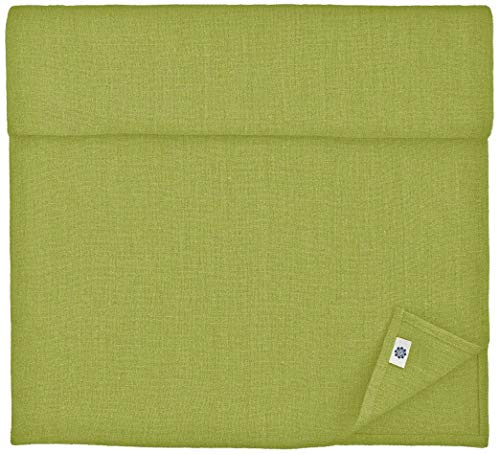 Linen & Cotton Tischläufer Hygge, 100% Leinen - Grün, 40x180 cm | Stoff Tischband, Tischdeko Stoff Läufer Tisch Lang für Home Esstisch Restaurant Hotel Party Deko Sommer Ostern Weihnachten