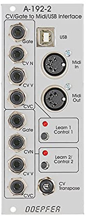Doepfer A-192-2 Dual CV/Gate to MIDI/USB - Interface Modular Synthesizer