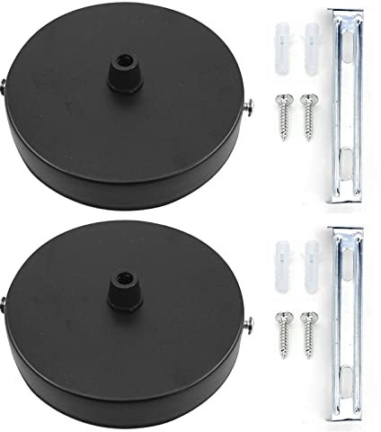 Deckenbaldachin Baldachin Abdeckung mit Integrierte Zugentlastung, 80x25mm Deckenbaldachin für Hängeleuchte, Rund Lampenbaldachin für Alle Lampen Geeignet