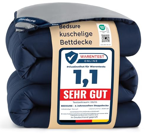 Bedsure Täcke 155 x 220 4 säsonger - täcke utan överdrag 300 g/m²