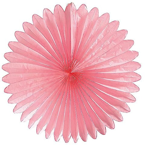 Dekofächer Papierfächer Papierrosetten Sommerdeko Hängedeko 68cmØ pink Papier B1