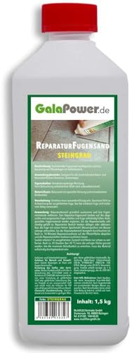 GalaPower Reparaturfugensand, Set = 2 Flaschen je 1,5 kg, aushärtend (FARBE steingrau)