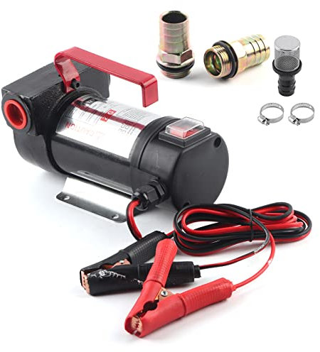 Dieselpumpe, 12V DC 40L/min Elektrische Umfüllpumpe Absaugpumpe Kraftstoffpumpe Ölabsaugpumpe Heizölpumpe selbstansaugend ransfer-Pumpe Flüssigkeit Extractor für Schwerlastfahrzeug