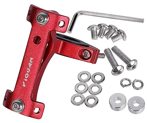 Bike Bottle Cage Adapter Aluminum Alloy Double Headed Bicycle Bottle Cage Extender High Hardness Adjustable Bottle Mount Seat Post Water Bottle Holder with Installation Tool for MTB Road Bike