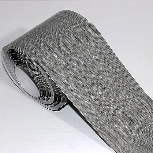 Guest Ruyunlai Borde del papel pintado gris 1 Auto Adhesivo del Papel Pintado del PVC Cenefa autoadhesiva para decoración de pared de cocina baño 8x1000cm