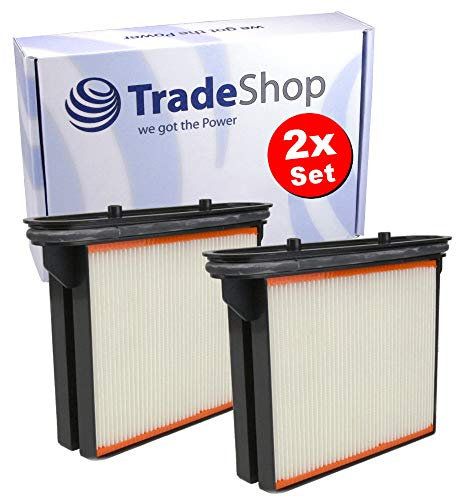Trade-Shop 2x Staubsaugerfilter kompatibel mit Metabo ASR 35 H ACP, ASR 35 M ACP, ASR 35 L ACP Staubsauger HEPA-Faltenfilter-Nassfilter