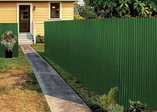 SOFFICIOSO Recinzione Arella in PVC Bamù Rete Frangivista per Giardino Terrazzo Esterno 150x300 Green