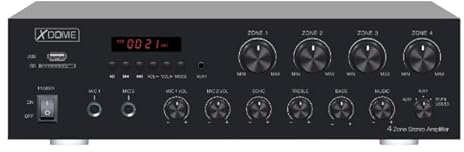 AMPLIFICATORE PA BLUETOOTH/FM / MP3 400W 4 ZONE