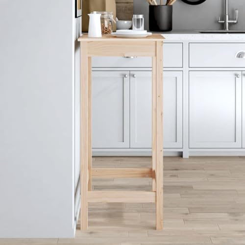 CKioict Küchentisch Tisch Wohnzimmer Esszimmermöbel Bartisch 50x50x110 cm Massivholz Kieferfür Esszimmer, Küche