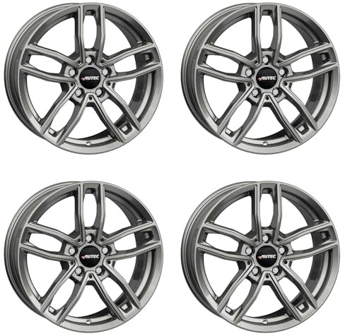 4x AUTEC Felgen Alufelgen MERCADOR 6.5x16 ET44 5x112 Titansilber kompatibel mit Mercedes-Benz A CLA B C