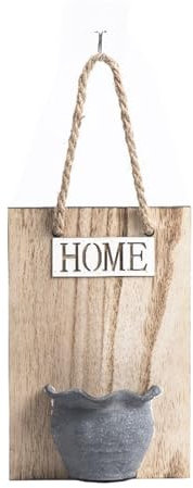 belupai Holz-Wand-Pflanzgefäß, Wand-Hänge-Pflanzgefäß, Wand-Pflanztopf, Outdoor-Hänge-Pflanzgefäß, Mondförmiger Wand-Blumentopf, Keramik-Hängevase für Blumen, Heimbüro (2)