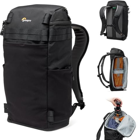 Lowepro ProTactic Lite BP 150 AW III Laptop ryggsäck, topp och sidoåtkomst, Professional Camera Bag, DSLR/Drones/spegelfri, upp till 14 tum bärbar dator, regnskydd, för fotografering, videograf, volym