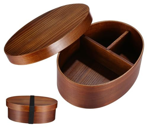 Cabilock Elegante Japonesa De Madera De 501 A 800 Ml Con Diseño De Compartimentos Para Una Mayor Practicidad Y Separación