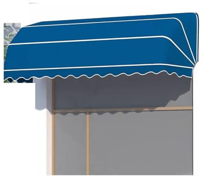 YCOVSFP Toldo Cuadrado Fijo For Exteriores con Marco Plegable De Aluminio Galvanizado For Uso Residencial Y Comercial, Terraza, Balcón Y Patio(Blue,100CM)