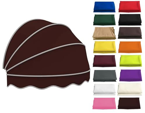 Tende Cappottina Da Sole, Tende Ad Arco, Tettoia A Cupola Pieghevole Per Porte, Tende Da Sole Per Finestra Resistente Al Sole Impermeabile, per Terrazza Negozio(Brown,100cm/3.28ft)