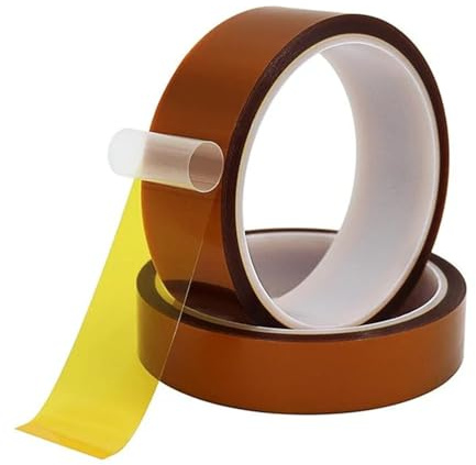 AYMBH Polyimide Heat Resistant Tape 25mm x 30m – High Temp Sublimation Tape up to 280°C for 3D Printing, Soldering, HVAC, Electronics – ESD Safe, No Residue, Strong Adhesive, Anti-Static Gold Tape