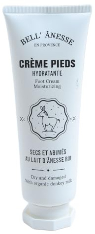 Label Provence Nature - Foot Cream - Enriched With Organic Donkey Milk and Shea Butter - Moisturises Extremely Dry Feet and Cracked Heels -Donkey Milk Fragrance - 120ml