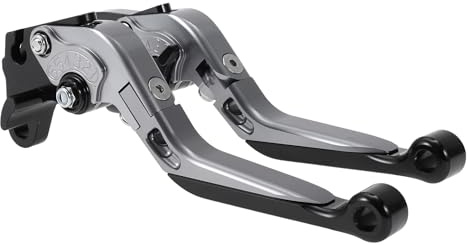 Motoforti Kurz Lang Bremse Kupplung Hebel für Yamaha WR125X 2009-2015 Verstellbarer Motorrad Lenker Bremshebel Aluminium Legierung Titanium Griff Schwarz Ende | Aluminium Legierung, Titanium Griff Schwarz Ende, 6 Stellungen Einstellbar, 90° Faltbar, Für Motorrad Lenker