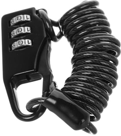 GANAZONO Candado PVC Motocicleta Código, Aleación de Casco para Zinc y Diseño Compacto y Protección Fiable para Scooter y Bicicleta