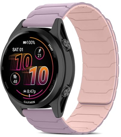 CiimWaa 22 mm remmar magnetiska sportband i silikon Lila/Rosa