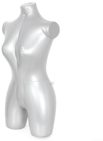 Oniissy Aufblasbare Schaufensterpuppe für Damen, 84 cm hoch, für Damen, Körper, aufblasbare Schaufensterpuppe, modisches Torso-Modell, für Damen, Kleid, Schmuck-Display