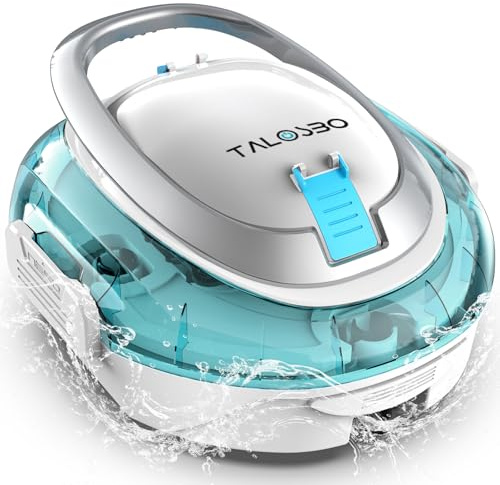 TALOSBO S2 Poolroboter mit Doppelfiltration,Dual Motoren Poolreiniger,90 Minuten Reinigungszeit,Kabelloser Poolsauger Akku