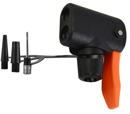 Gettimore Multi-Ventil-Fahrradpumpenkopf mit 3 Düsen, kompatibel mit Presta-Schrader-Dunlop-Ventilen, PVC-Inflator zum Aufpumpen von Fahrradreifen