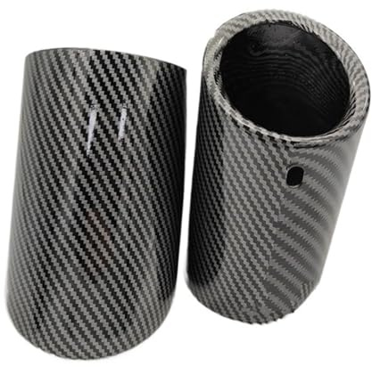 Endschalldämpfer Auspuffendrohr Doppel Für VW Für Golf 6 7 Mk6 Mk7 Für Sagitar Für Tiguan Auspuffendrohr Aus Edelstahl(Carbon 2pcs)