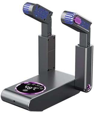 Shoe dryer, retractable shoe drying device with timer, effectively removes moisture, prevents odors, and keeps shoes and gloves dry and fresh.